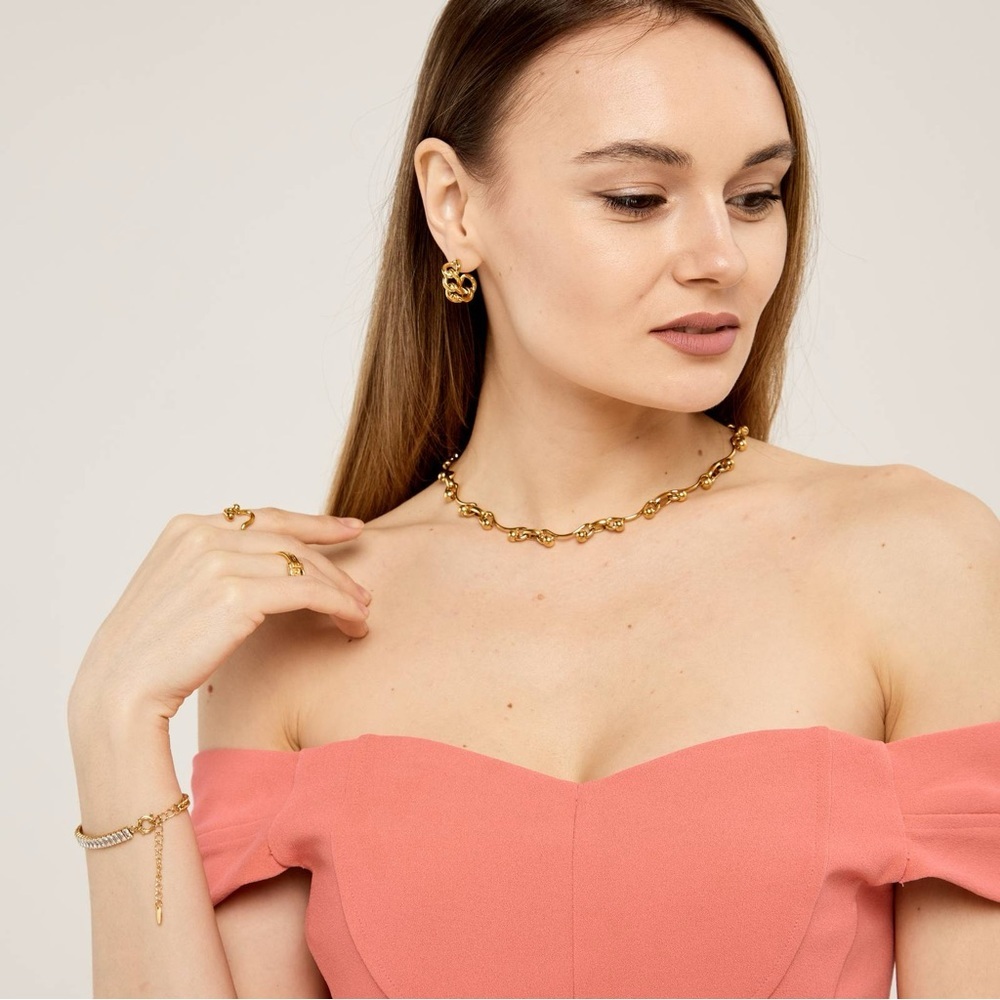 !!!Gorgeous!!! 18K Gold Plated Stainless Steel Jewelry - Picture 5 of 16